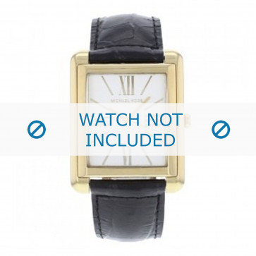 Watch strap Michael Kors MK2240 Leather Black 24mm