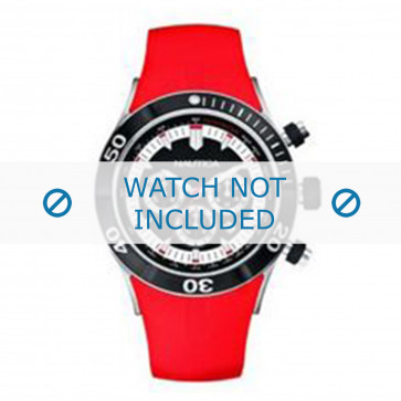 Nautica watch strap A34002G Rubber / plastic Red