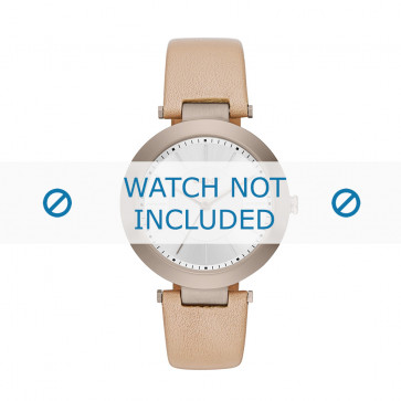 Watch strap DKNY NY2459 Leather Beige 10mm