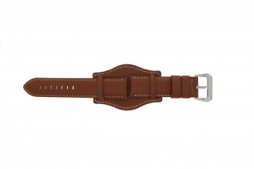 Watch strap Universal 386.08.22 Leather Brown 22mm