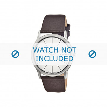 Watch strap Skagen 858XLSLD Leather Brown 22mm