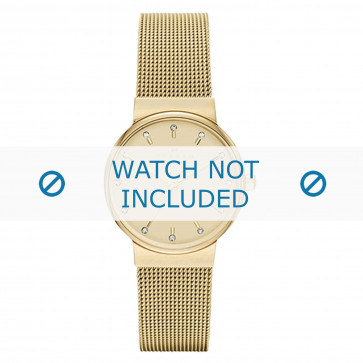 Watch strap Skagen SKW2196 Milanese Gold Toned 13mm