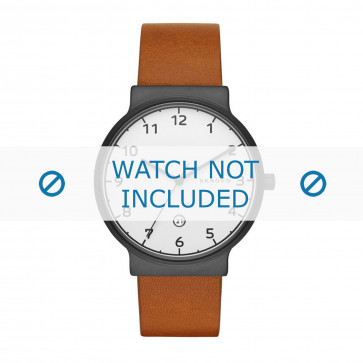 Watch strap Skagen SKW6297 Leather Cognac 20mm