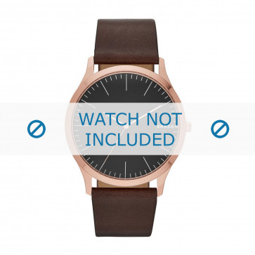 Watch strap Skagen SKW6330 Leather Brown 22mm