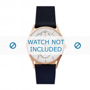 Watch strap Skagen SKW6372 Leather Blue 22mm