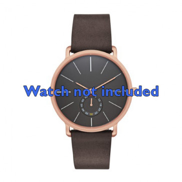 Watch strap Skagen SKW6213 Leather Brown 20mm