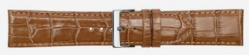 Watch strap Poletto 454S.05.24 Leather Light brown 24mm