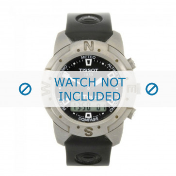 Tissot watch strap Z251-351 T-Touch - T610014552 Rubber / plastic Black 20mm