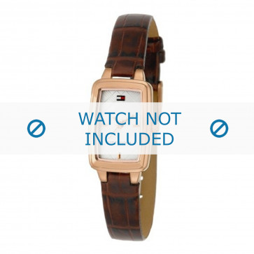 Tommy Hilfiger watch strap TH-08-3-25-0653 / TH679300864 / 1780672 Croco leather Brown 7mm