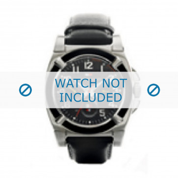 Tommy Hilfiger watch strap TH-50-1-14-0716 / TH679300955 Leather Black + black stitching