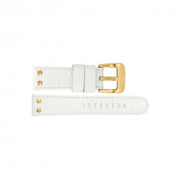 Watch strap TW Steel TWB29 Leather White 22mm
