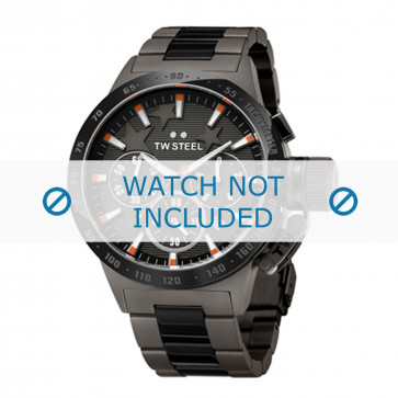 TW Steel watch strap TWB314 / TW314 Metal Anthracite grey 24mm