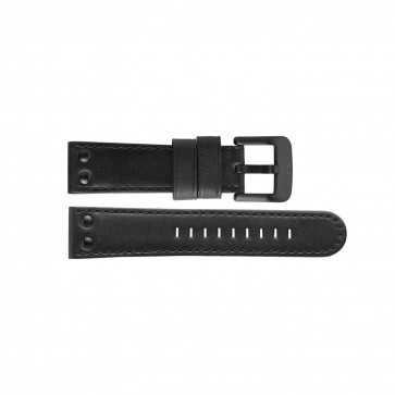 TW Steel watch strap TWB46L Leather Black 22mm + black stitching