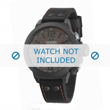 TW Steel watch strap TWB879 Leather Grey + orange stitching