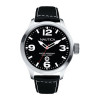 Nautica watch strap A12561G Leather Black 24mm + white stitching