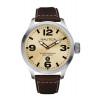 Nautica watch strap A12564G Leather Brown 24mm + white stitching