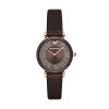 Watch strap Armani AR11565 Leather Brown 14mm