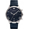 Watch strap Armani AR1652 Leather Blue 22mm