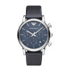 Watch strap Armani AR1736 Leather Blue 20mm