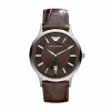 Watch strap Armani AR2413 Leather Brown 22mm