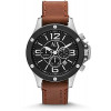 Watch strap Armani Exchange AX1500 Leather Brown 22mm