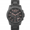 Watch strap Armani Exchange AX2086 Stainless steel Black 22mm