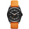 Watch strap Armani Exchange AX2305 Leather/Textiles Orange 22mm