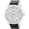 Watch strap Fossil BQ1162 Leather Black 22mm