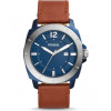 Watch strap Fossil BQ2323 Leather Brown 24mm