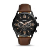 Watch strap Fossil BQ2376 Leather Brown 26mm