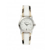 Watch strap Burberry BU1395 Leather/Textiles White 16mm
