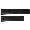 Watch strap Tag Heuer FC6177 Crocodile skin Black 22mm