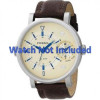 Watch strap Fossil FS4338 Leather Brown 24mm