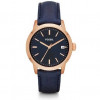 Watch strap Fossil FS4838 Leather Blue 20mm