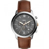 Watch strap Fossil FS5408 Leather Brown 22mm