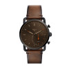 Watch strap Fossil FTW1149 Leather Brown 22mm