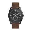 Watch strap Fossil FTW1163 Leather Dark brown 24mm