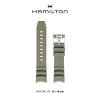 Watch strap Hamilton H600.000.152 Rubber Green 20mm