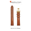 Watch strap Hamilton H600.243.100 / H24301511 Leather Brown 17mm