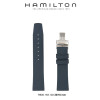 Watch strap Hamilton H600.163.102 Rubber Blue 20mm