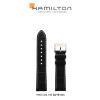 Watch strap Hamilton H690324100 / H600.324.100 / Jazzmaster Leather Black 20mm