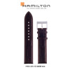 Watch strap Hamilton H690325100 / H690.325.100 Leather Brown 20mm