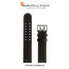 Watch strap Hamilton H001.64.611.535.01 / H690646106 Leather Dark brown 20mm