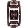 Guess watch strap I75540G1 / 75540G1 Leather Brown 24mm + white stitching