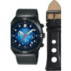 Watch strap Pulsar PT3951X2.VD53-X307 Leather Black