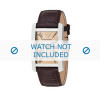 Watch strap Armani AR0154 Leather Brown 22mm