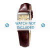 Watch strap Armani AR0254 Leather Brown 16mm