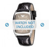 Watch strap Armani AR0410 Leather Black 20mm