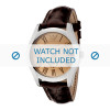 Watch strap Armani AR0646 Leather Brown 18mm