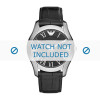 Watch strap Armani AR1703 Leather Black 22mm